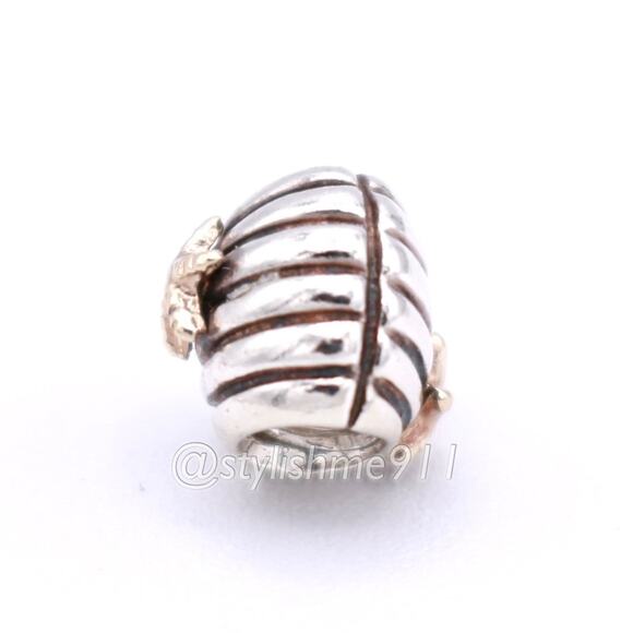 PANDORA Silver Sea Shell Charm with 14K Gold - 790249 - Picture 12 of 13
